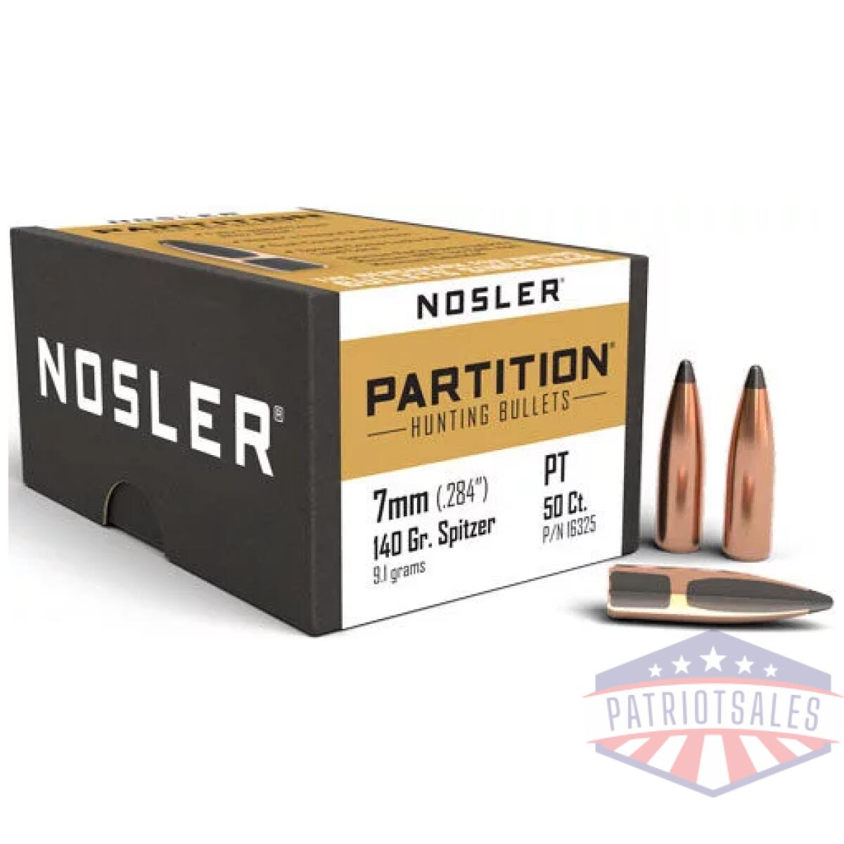 Nosler bullets 7mm. 284 - 140gr partition 50ct - image 1
