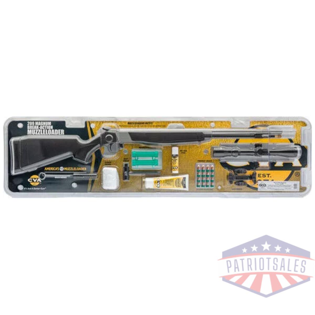 Cva wolf v2 209m 50 cal 24" - 3-9x32 ss/blk syn access pack - image 1