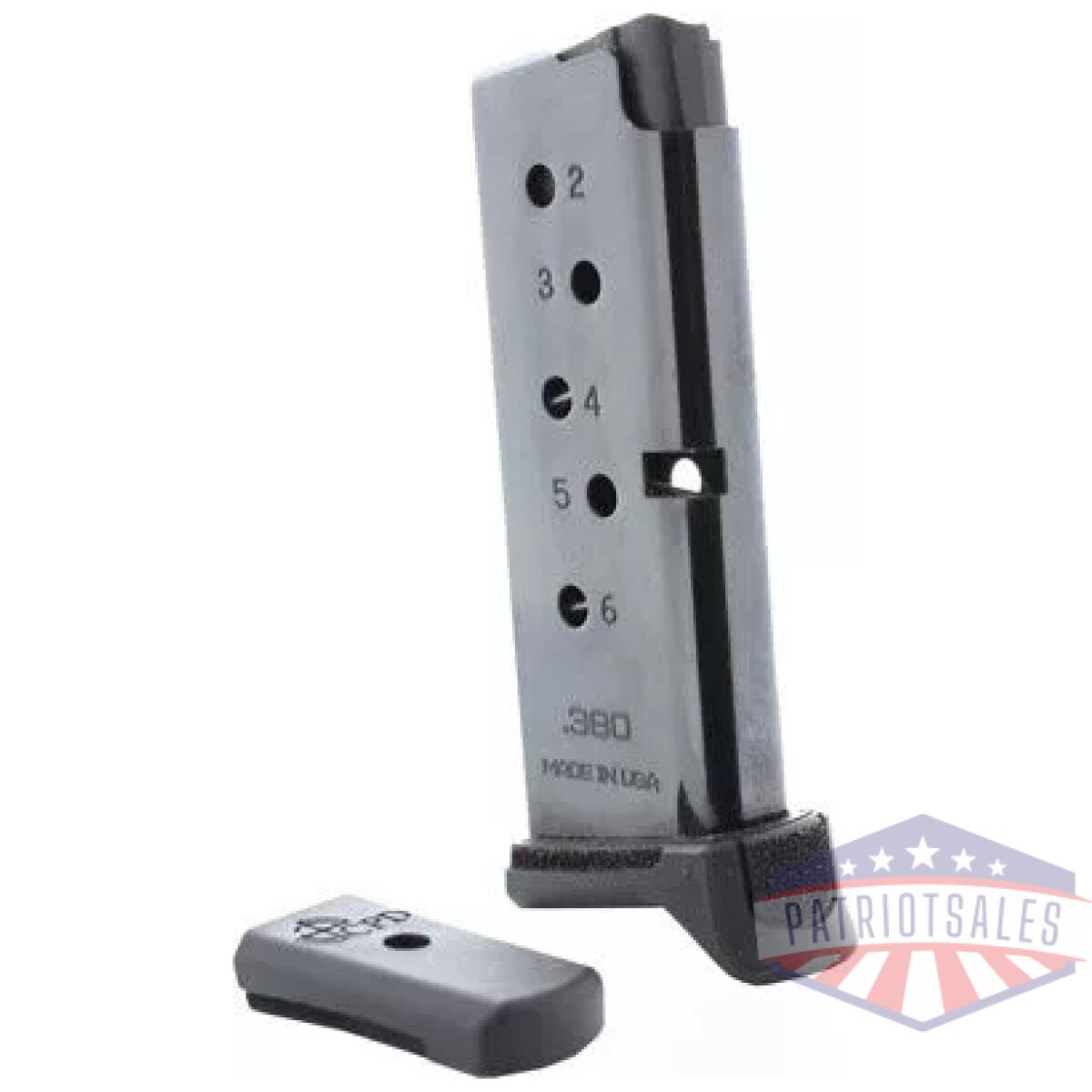 Cpd magazine ruger lcp - 380acp 6rd gloss black - image 1