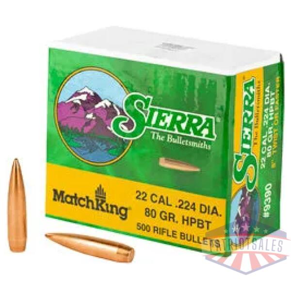 SIERRA MATCHKING .224 80GR 500CT