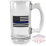 Libbey Deco Glass Mug - Thin Blue Line Flag, 12.5 oz