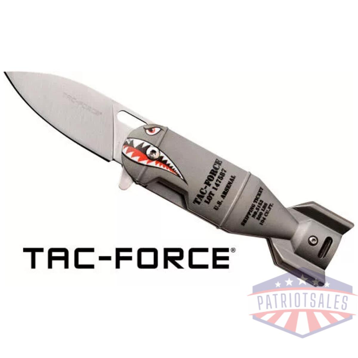 Mc tac-force 2. 25" drop point - folder grey shark bomb/ss - image 2
