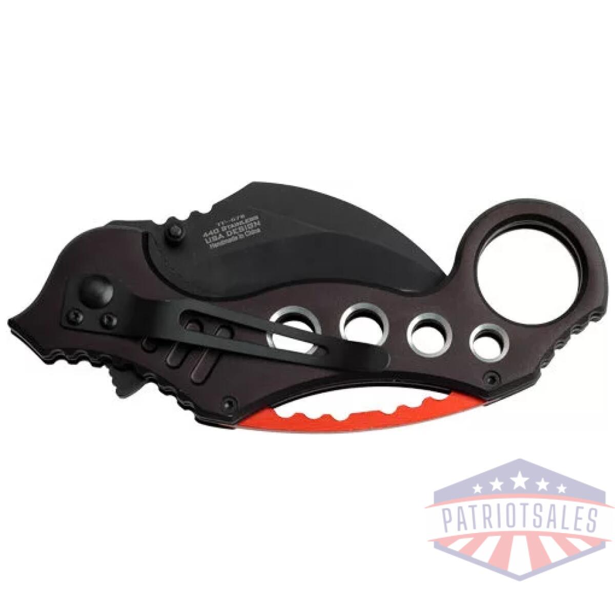 Mc tac-force 2. 5" hawkbill - blade folder black/red - image 1