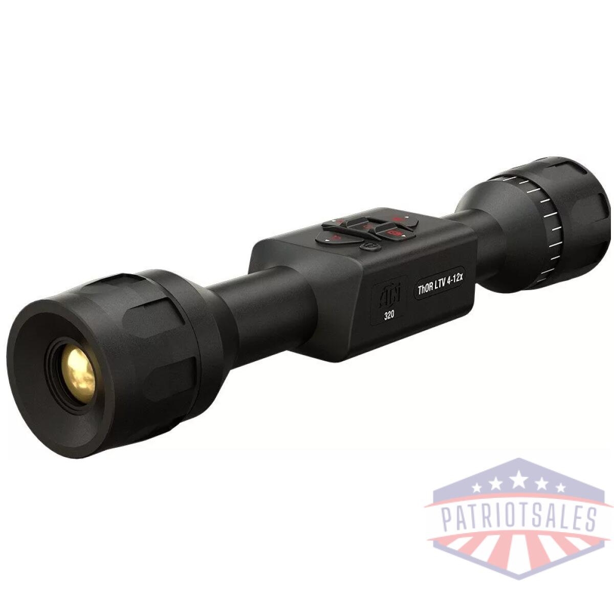 Atn thor ltv 4-12x 320x240 12 micron ultra lite thermal rifle scope w/ video recording - image 1