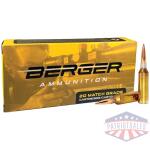 Berger Hybrid Target Rifle Ammunition 6.5 PRC 153.5gr OTM 2930 fps 20/ct