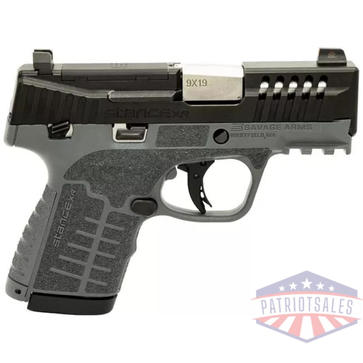 Savage stance xr mc9ms handgun 9mm luger 10(1)&13(1)rd magazines 3. 2" barrel gray night sights manual safety - image 1