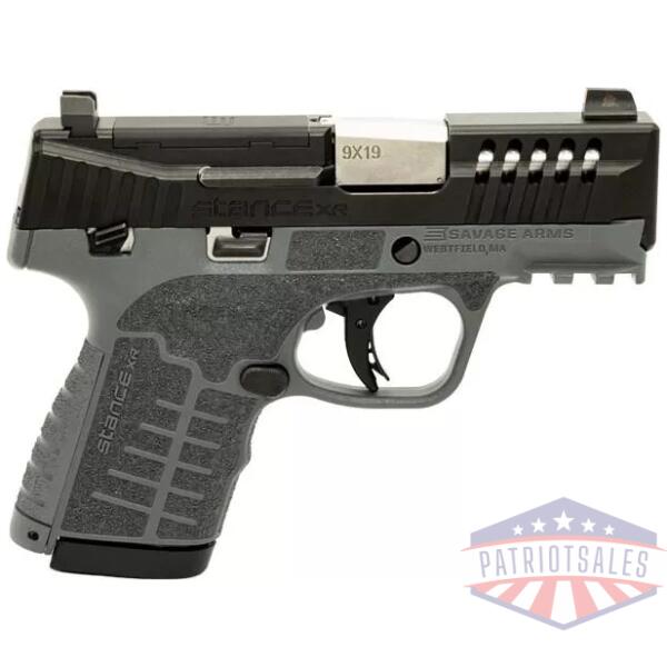 Savage Stance XR MC9MS Handgun 9mm Luger 10(1)&13(1)rd Magazines 3.2" Barrel Gray Night Sights Manual Safety