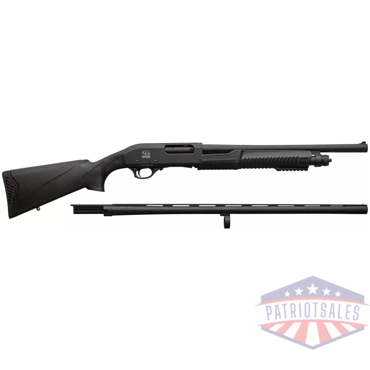Charles daly 301 pump field shotgun combo 12ga 3" chamber 5rd capacity 18. 5" & 28" barrels synthetic stock - image 1