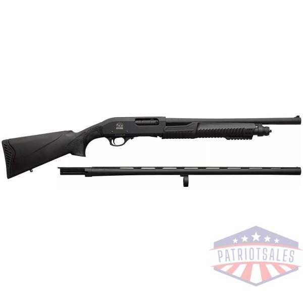 Charles Daly 301 Pump Field Shotgun Combo 12ga 3" Chamber 5rd Capacity 18.5" & 28" Barrels Synthetic Stock