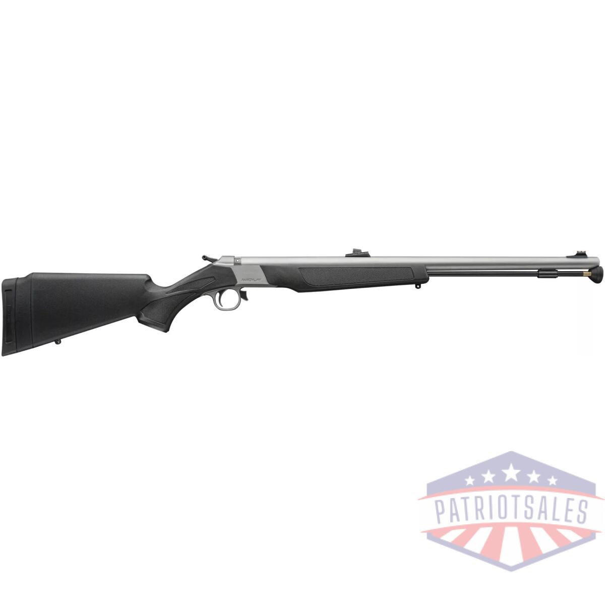 Cva wolf v2 northwest camo muzzleloader ss/black 50cal(fos)ambi adj stockqrbp quik rel brch plg  musket cap ignition - image 1