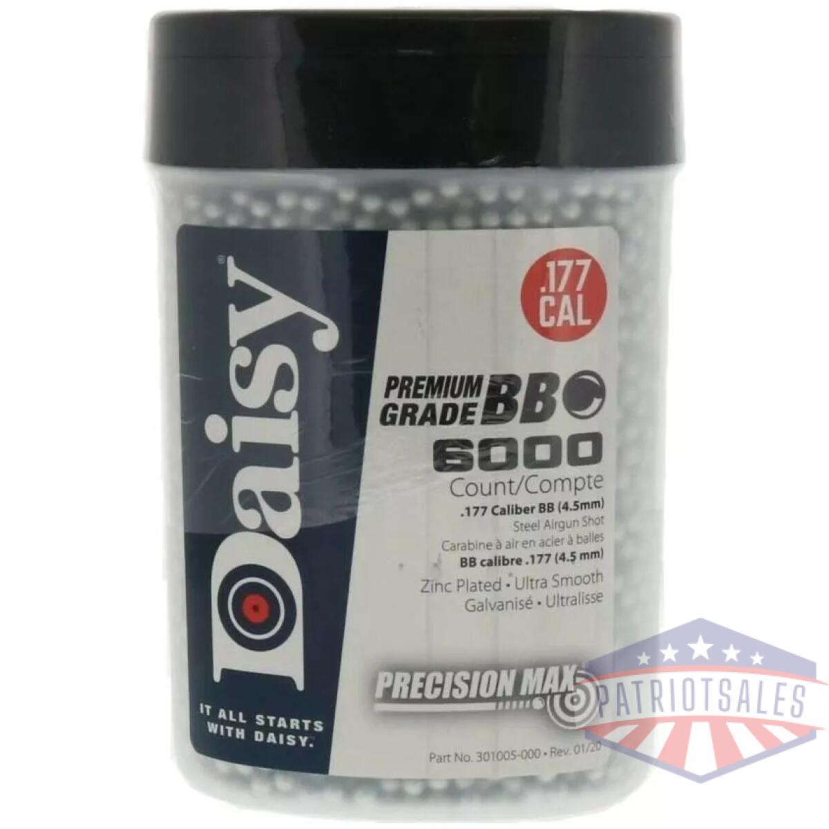Daisy precisionmax airgun bbs. 177 cal 6000/ct - image 1