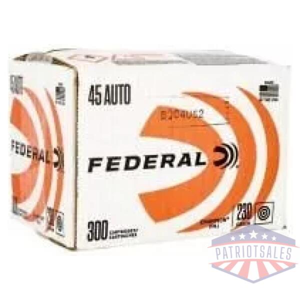 Federal Champion Handgun Ammunition .45 Auto 230gr FMJ 890 fps 300/ct (Bulk Box)