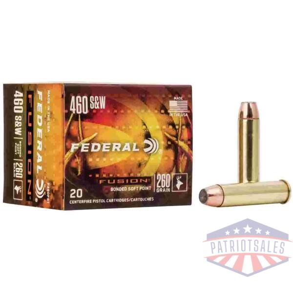 Federal Fusion Handgun Ammunition .460 S&W 260 gr SP  20/ct