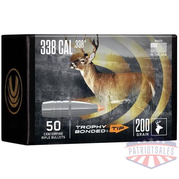 Federal Trophy Bonded Tip Component Bullets .338 Cal 200 gr