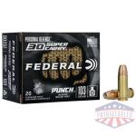 Federal Punch Handgun Ammunition .30 SC 103gr JHP 1130 fps 20/ct
