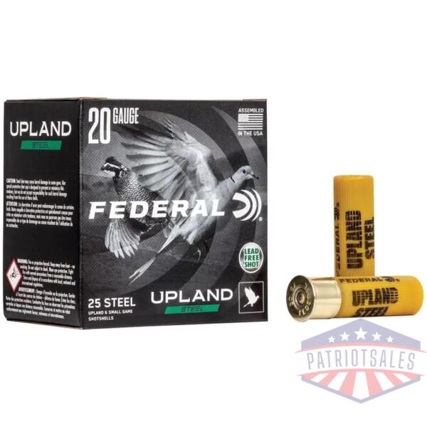 Federal Upland Steel Shotshells 20ga 2-3/4" 7/8 oz 1500 fps #7.5 25/ct