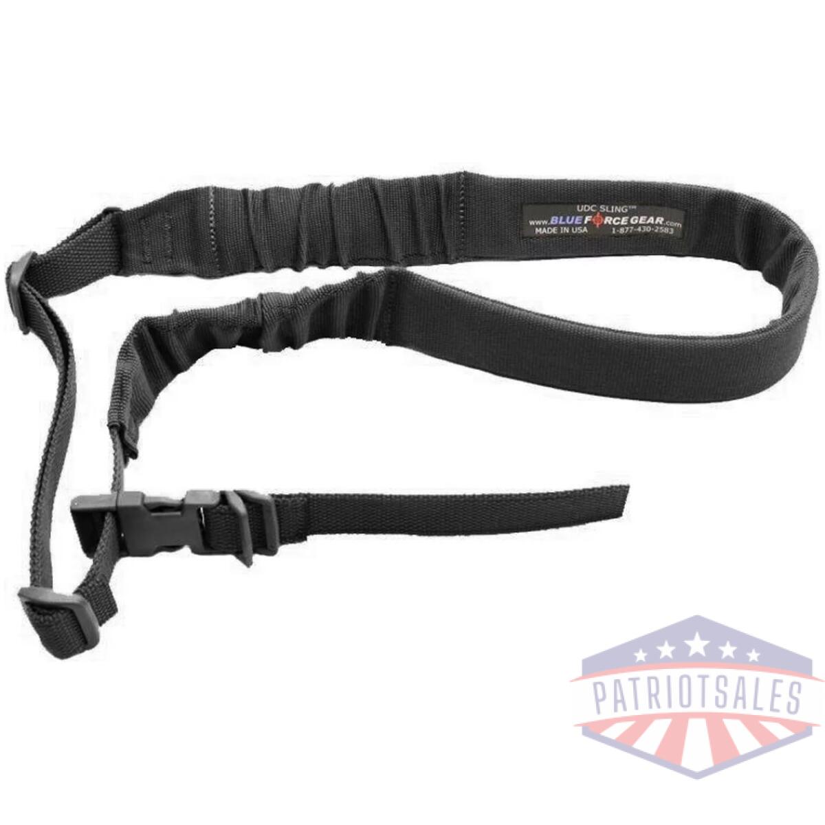 Blue force gear 1-point padded bungee sling with push button adapter black - image 1