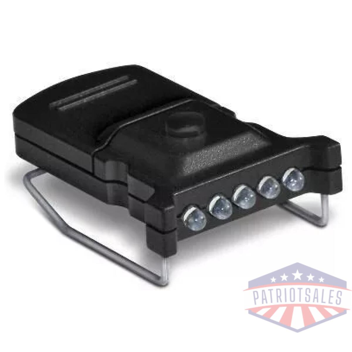 Cyclops micro hat clip light - 5 led bulb white black - image 1