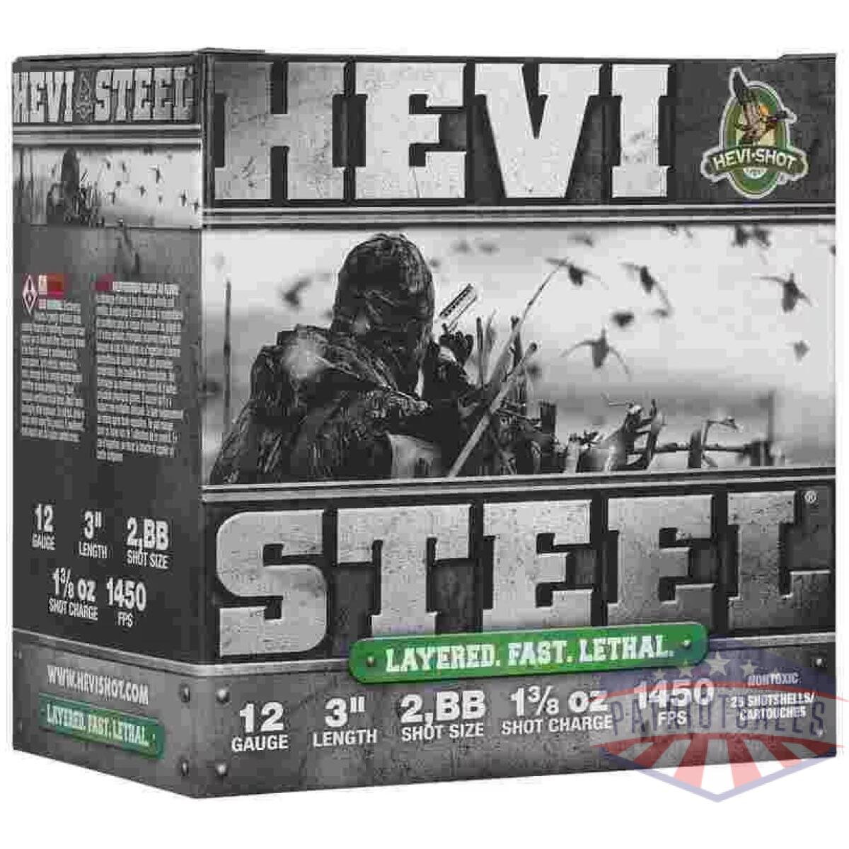 Hevi-shot hevi-steel shotshells 12ga 3" 1-3/8oz 1450 fps #bb 25/ct - image 1