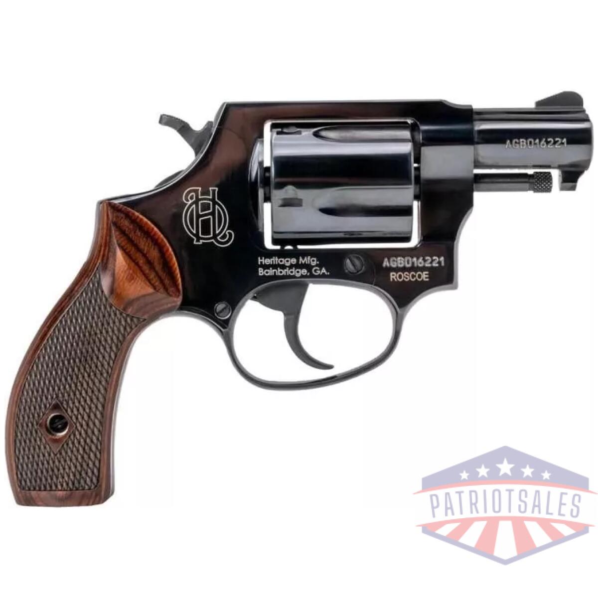 Heritage roscoe handgun. 38 special 5rd capacity 2" barrel black with wood grips - image 1