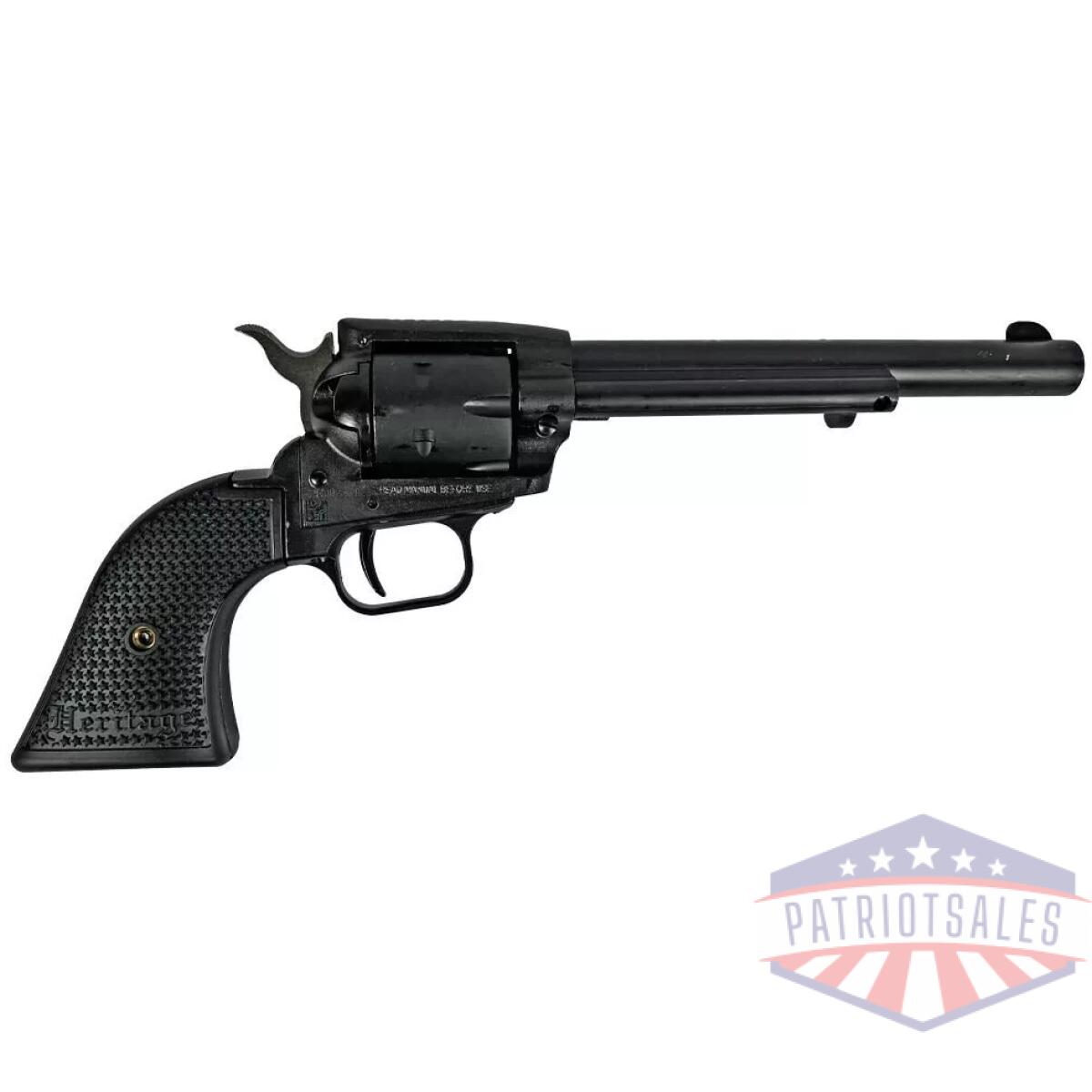 Heritage rough rider steel frame handgun. 22 lr 6rd capacity 6. 5" barrel black satin finish polymer grips - image 1