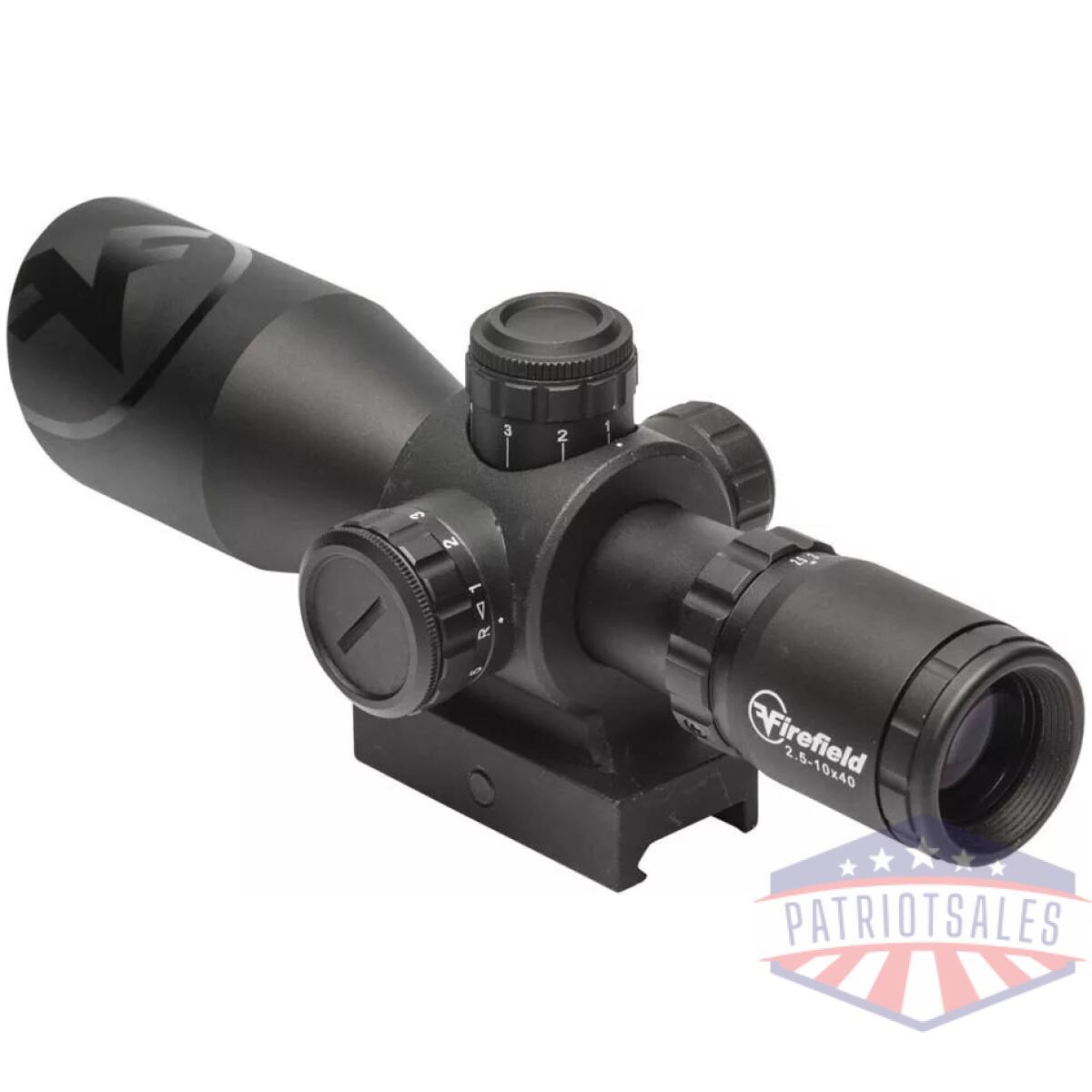 Firefield barrage rifle scope - 2. 5-10x40mm illuminated mil-dot reticle black matte - image 1