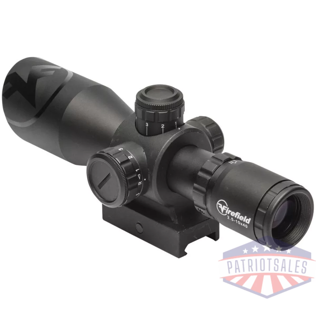 Firefield barrage rifle scope - 2. 5-10x40mm illuminated mil-dot reticle black matte - image 1