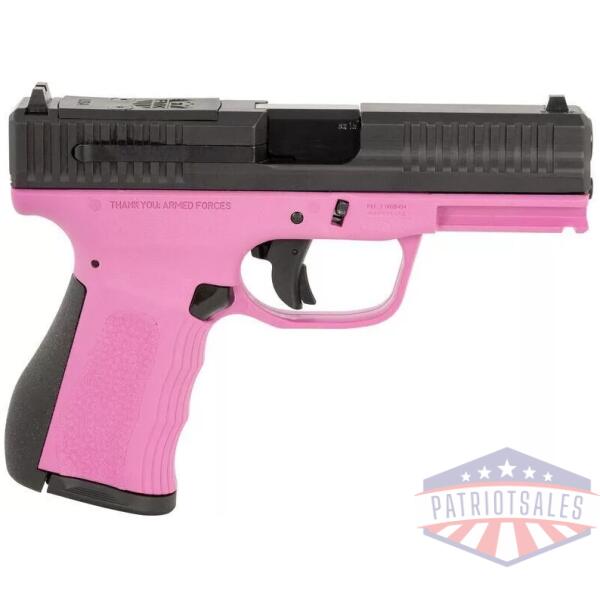 FMK Mach 9 Handgun 9mm Luger 10rd Magazine(1) 4" Barrel Optic Ready Pink Frame