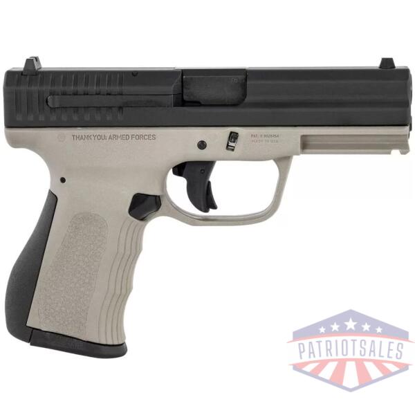 FMK Firearms 9C1G2 FAT Handgun 9mm 14/rd 4" Barrel Titanium Grey Grip with Black Slide