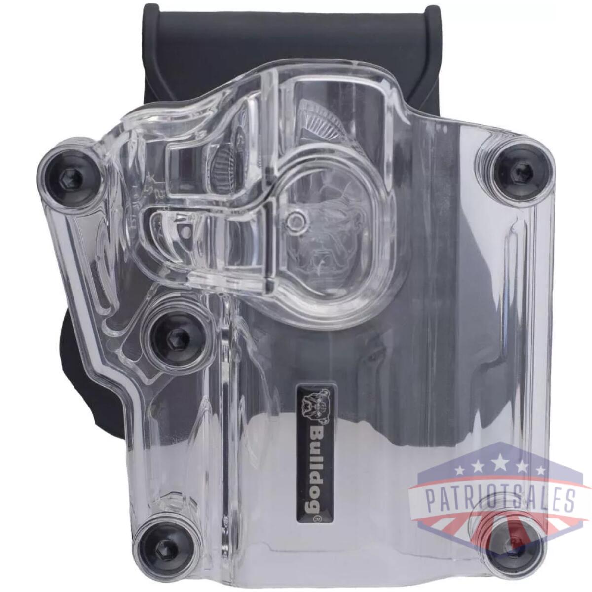 Bulldog max multi-fit polymer holster w/ paddle-transparent clear rh - image 1