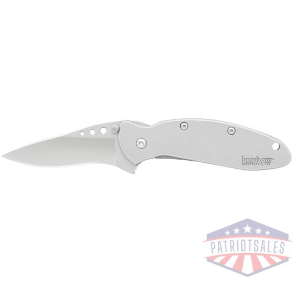 Kershaw Ken Onion Scallion Folding Knife 2-2/5" Drop Point Blade Silver