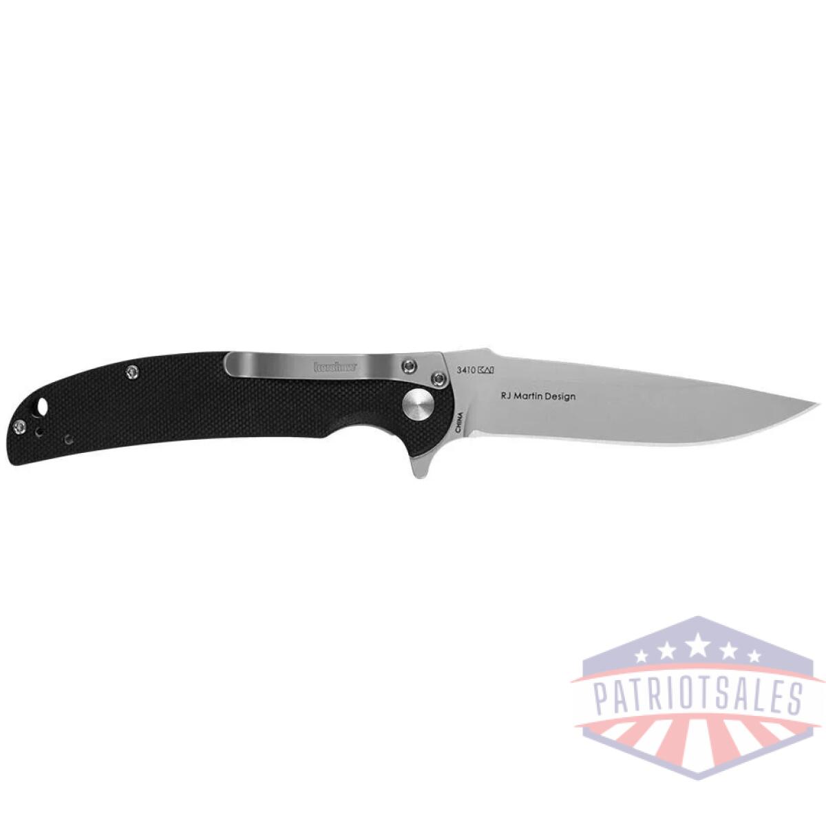 Kershaw chill folding knife 3" drop point blade black - image 1