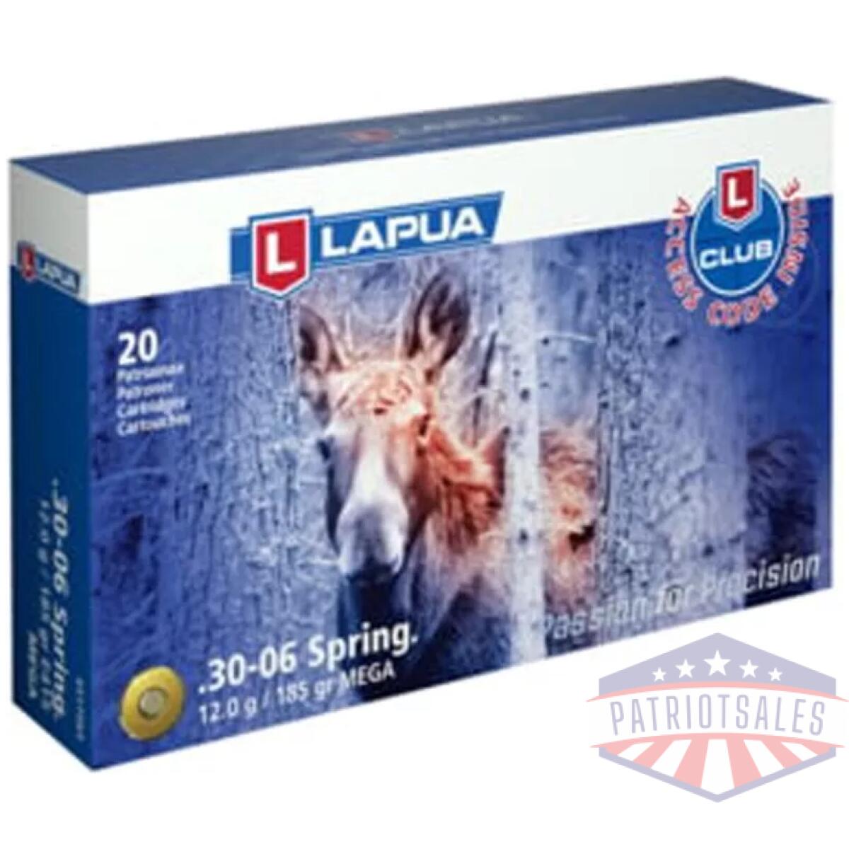 Lapua rifle ammo  30-06 springfield 185gr mega soft point bx/20 - image 1