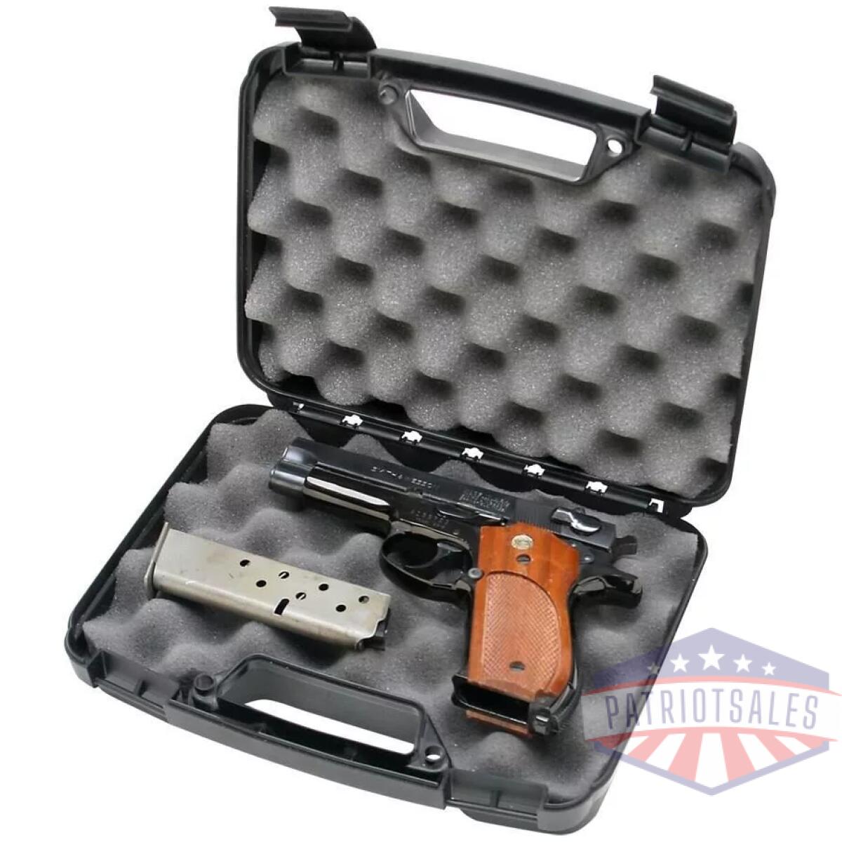 Mtm snap-latch single pistol case for up to 6" barrels - black - image 1