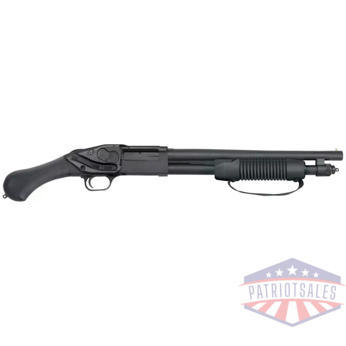 Mossberg 590 shockwave laser saddle shotgun 20 ga 3" chamber 5rd magazine 14. 375" barrel black - image 1