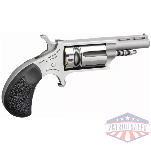 NAA 22 Magnum Wasp Revolver .22 Mag 5rd Capacity 1.625" Barrel Silver with Black Grip and Vented Rib