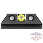 Night Fision Tritium Night Sight Set Yellow Front Black Back for Glock 42/43/43X