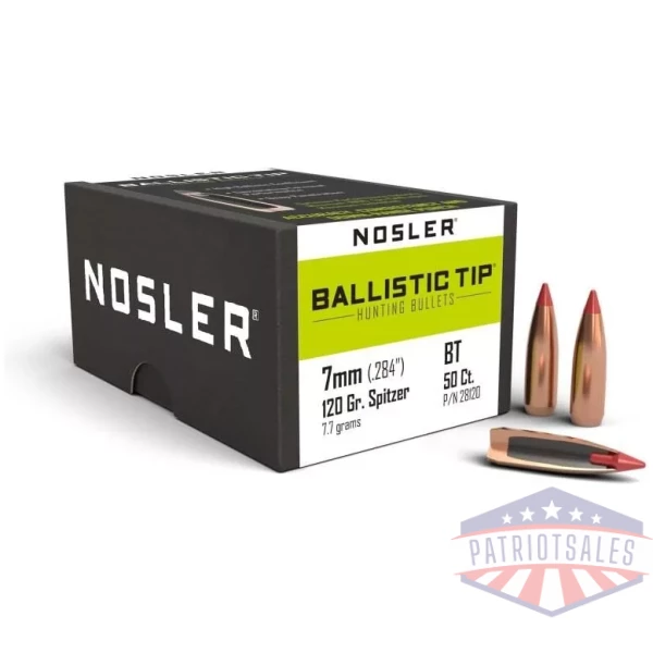 Nosler Ballistic Tip Hunting Bullets 7mm .284" 120 gr SBT-BTIP 50/ct