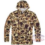 Browning Hooded Long Sleeve Tech Shirt Vintage Tan Camo S