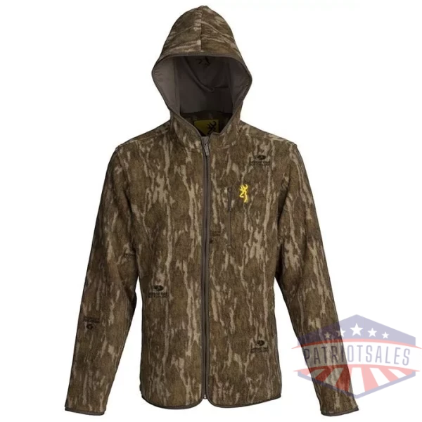 browning fleece 2.0 jacket mossy oak bottomland camo s