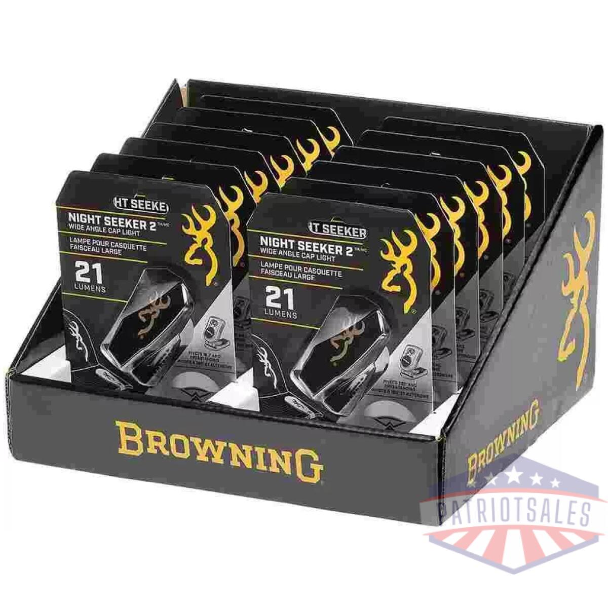 Browning night seeker 2 wide angle cap light display 21 lumens 12 pack - image 1