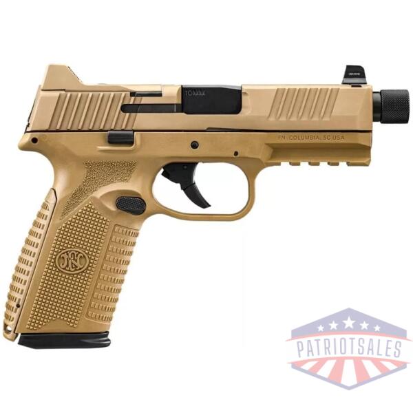 FN 510 Tactical Handgun 10mm 15rd & 22rd Magazines (2) 4.71" Threaded Barrel FDE NMS Night Sights