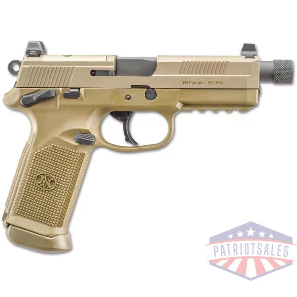 FN FNX-45 Tactical Handgun .45 ACP 15rd Magazines (2) 5.3" Threaded Barrel FDE Night Sights