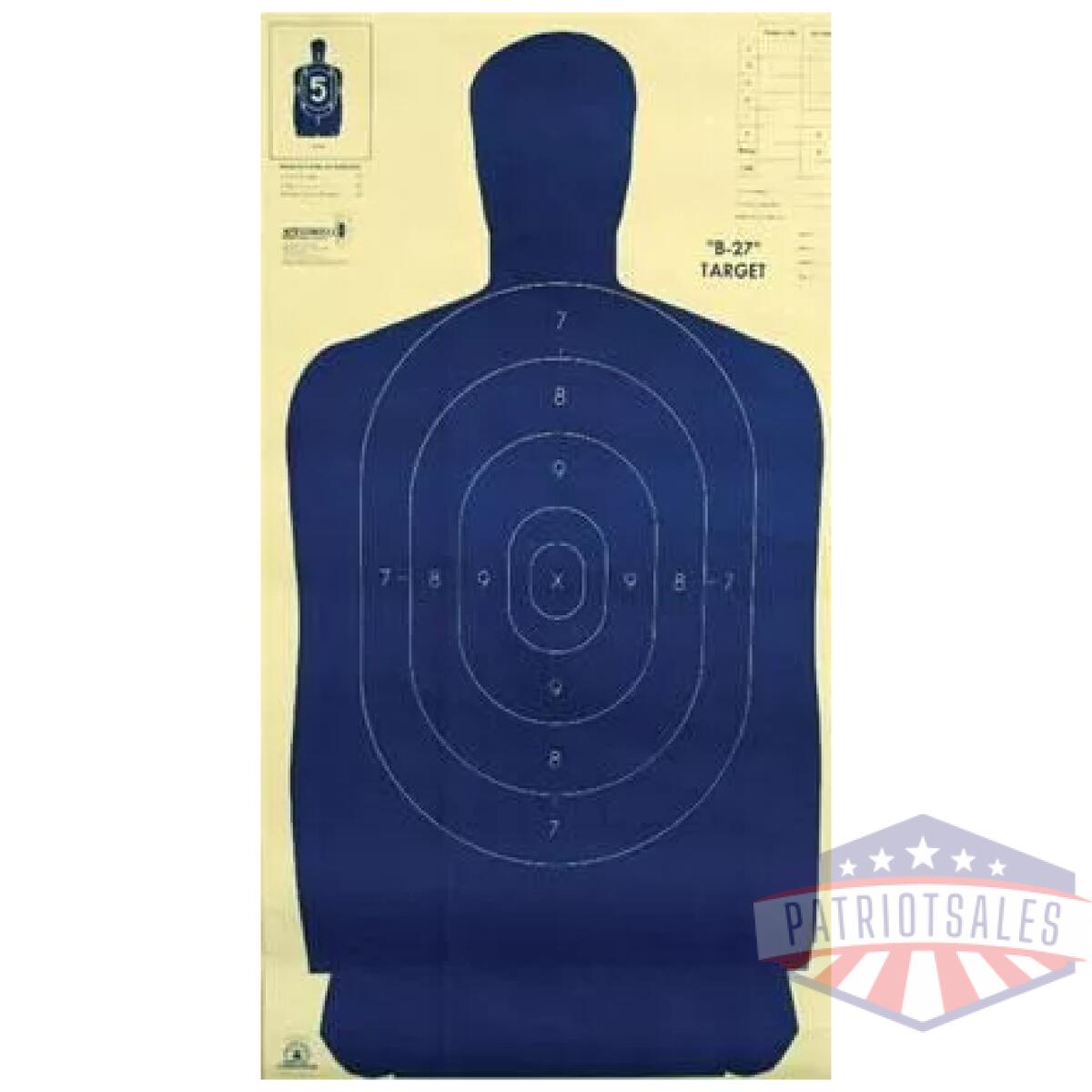 Speedwell official nra police qualification silhouette police silhouette - blue 50 yd. 100/pack - image 1