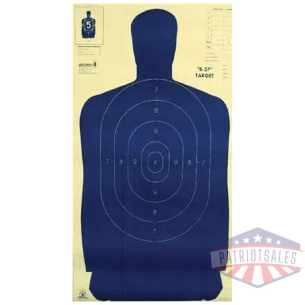 Speedwell Official NRA Police Qualification Silhouette Police Silhouette - Blue 50 yd. 100/Pack