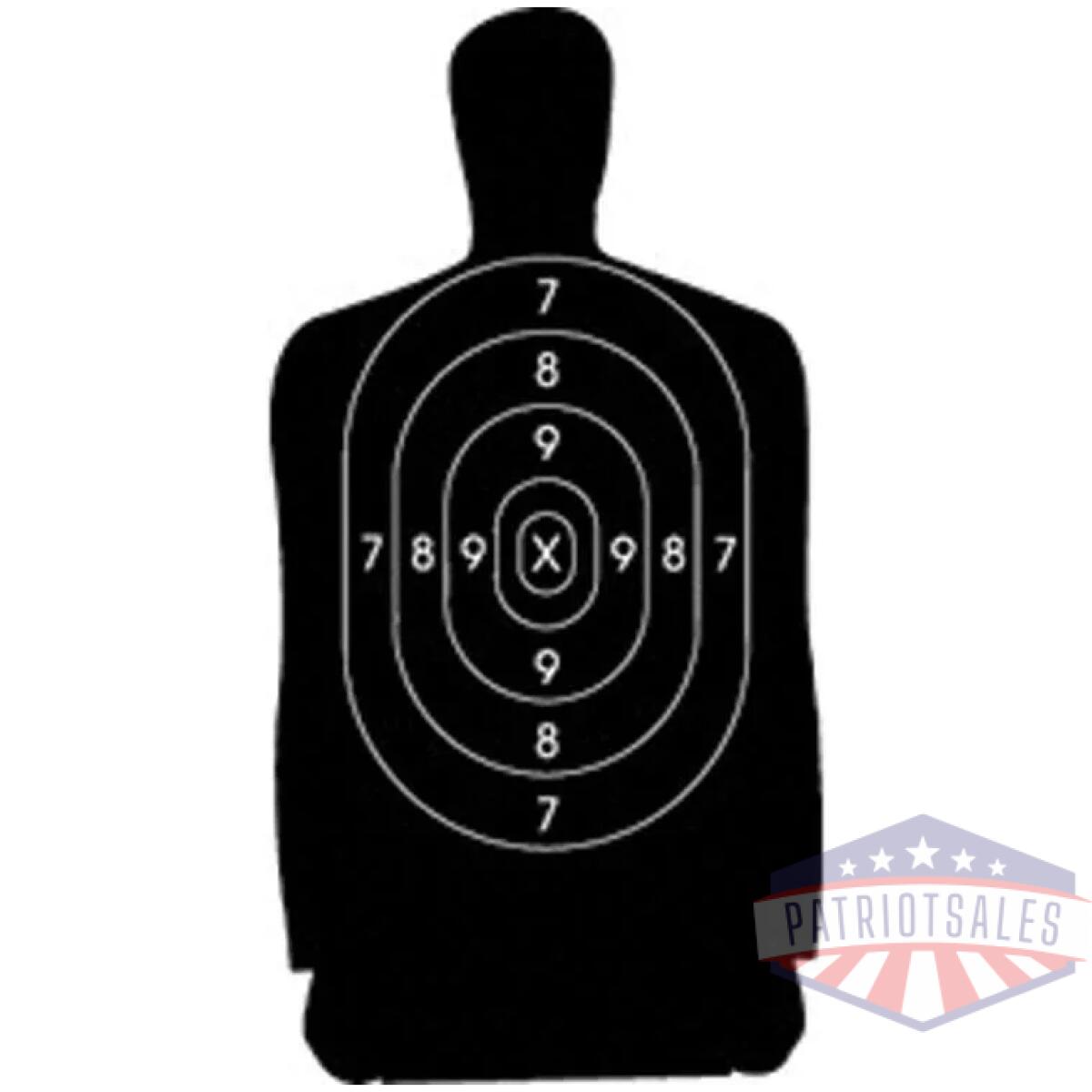 Speedwell official nra police qualification silhouette police silhouette reduced 25 yd. 500/pack - image 1