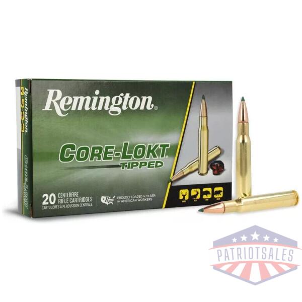 Remington Core-Lokt Tipped Rifle Ammunition .308 Win 150gr PT 2840 fps 20/ct