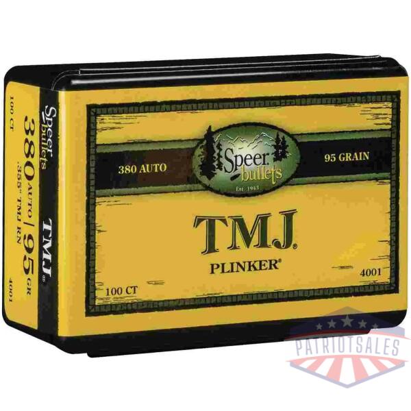 Speer TMJ Handgun Bullets 9mm/.380 ACP .355" 95 gr TMJ-RN 100/ct