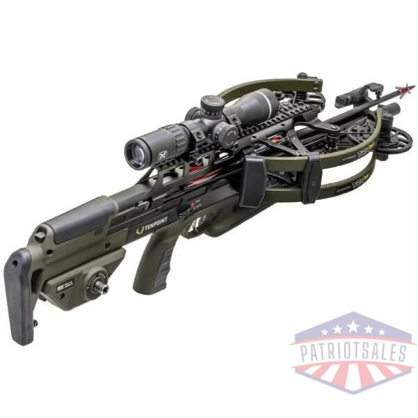 Tenpoint TRX515 Reverse Draw Crossbow ACUslide MAXX EVO-X Elite Black Scope Moss Green