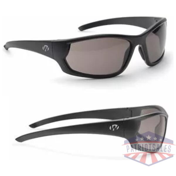 Walker's IKON Carbine Shooting Glasses Black with Smoke Lens